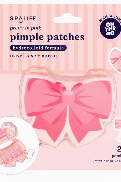 Pretty in Pink Hydrocolloid Pimple Patches (Travel Case + Mirror)
