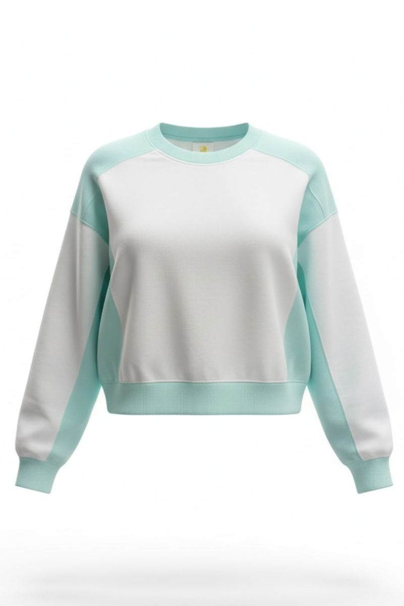 Maui Mint Colorblock Crewneck by Ocean Drive