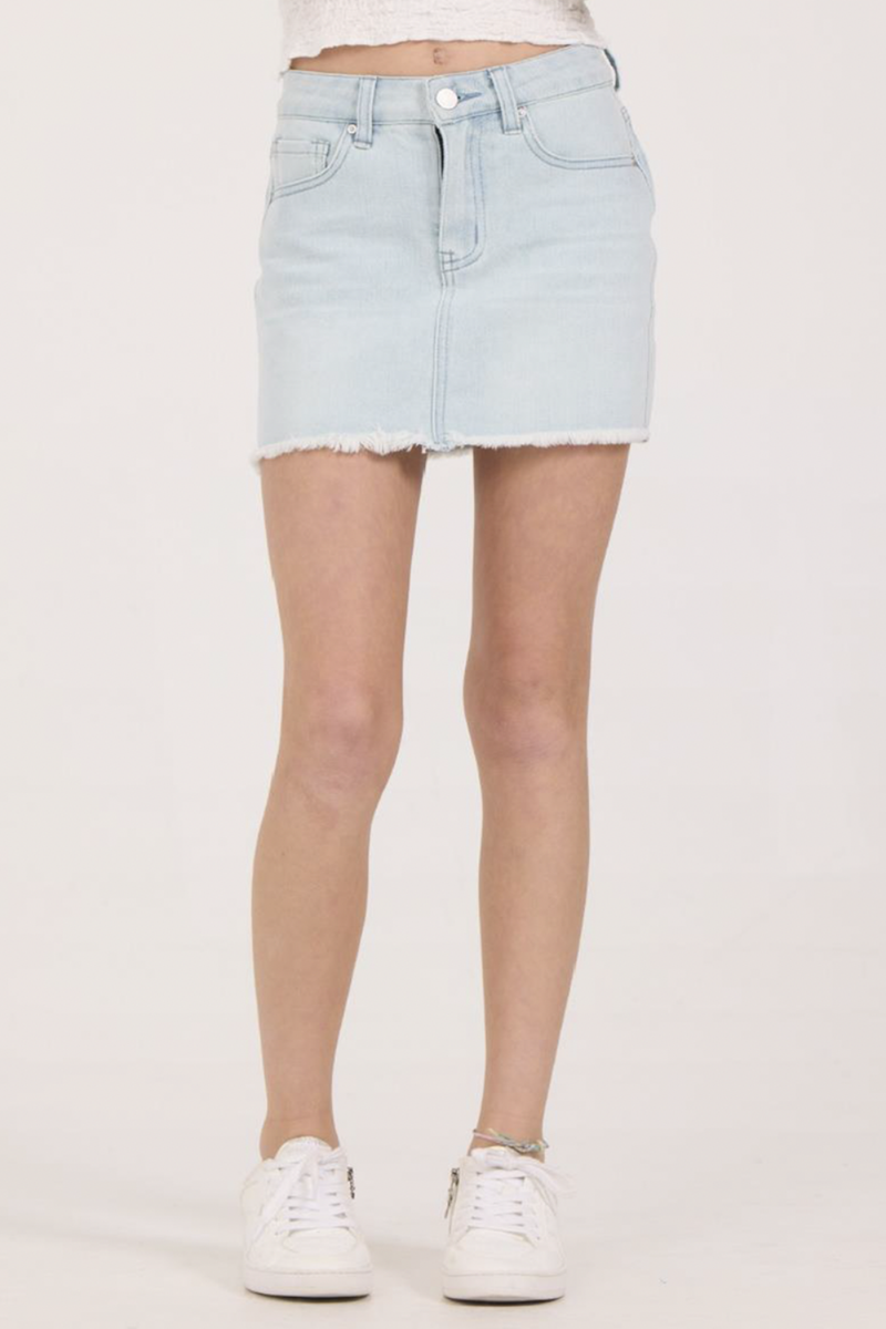Light Wash Denim Skort by Vintage Havana