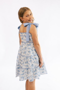 Girls Blue Binding Detail Maxi Dress by Peach Love California