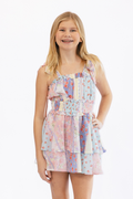 Girls Floral Tie Shoulder Romper by Peach Love California
