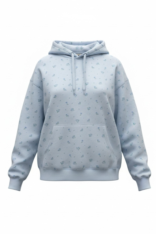 Light Blue Ditsy Floral Sweatshirt by Ocean Drive