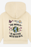 World Is A Better Place Youth Zip Up by Happy Camp3r