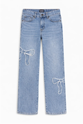 Katie J Girls Bow Embroidered Jeans