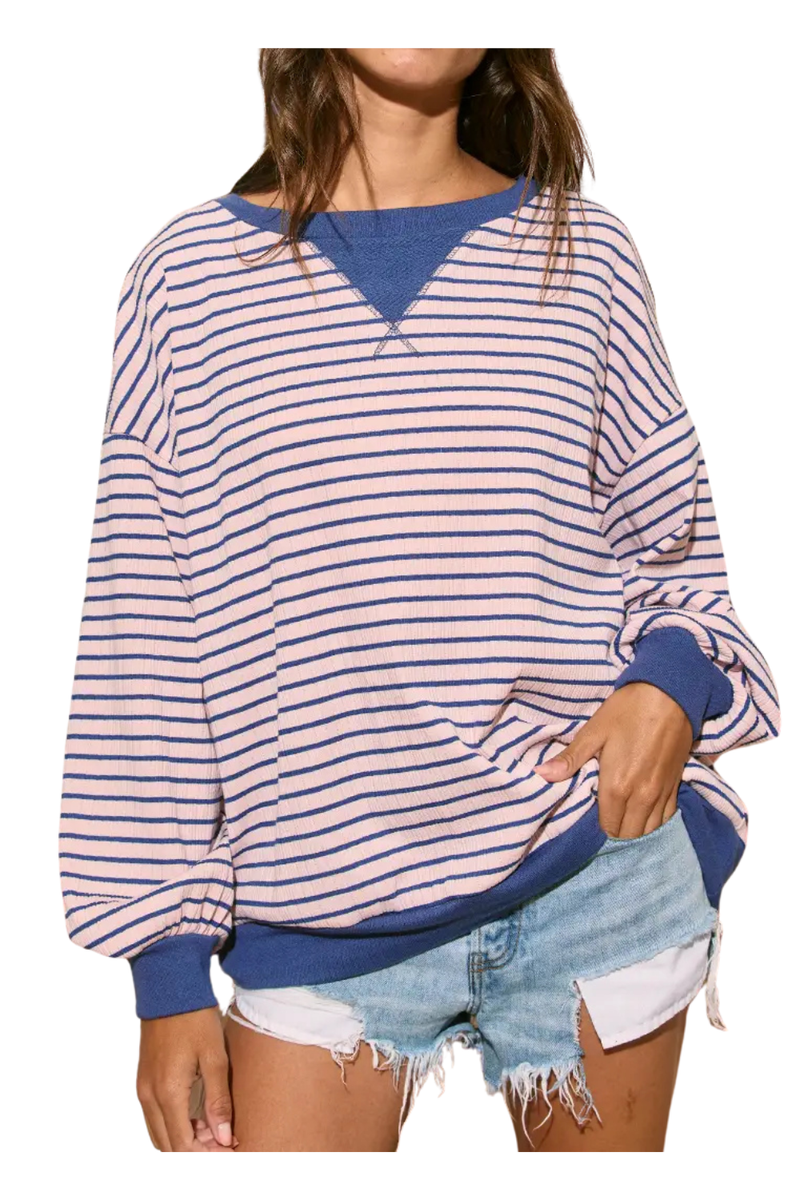 Everyday Striped  Pullover Top