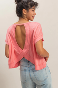 Amy Acid Wash Open Back Top