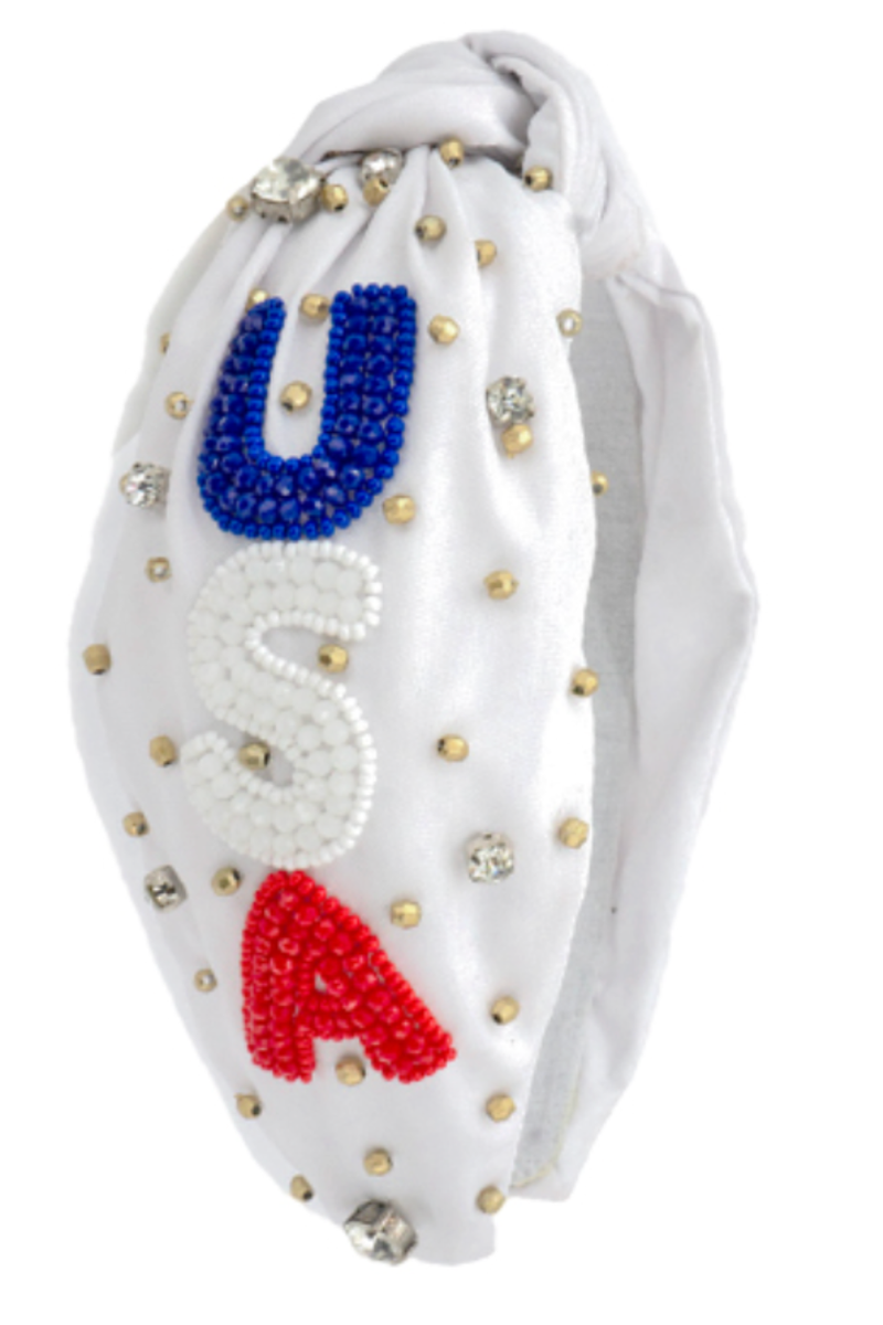 USA Knotted Bead Headband