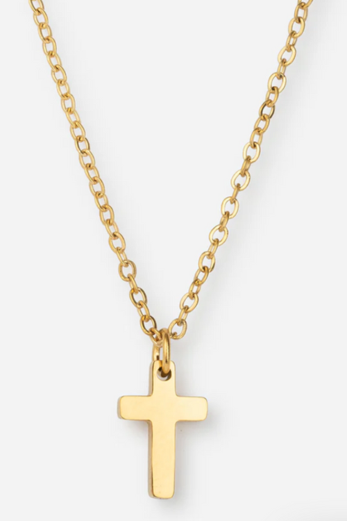 Gold Cross Necklace by Elevated Faith