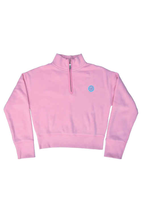 Smile Rose Quarter Zip Sweatshirt