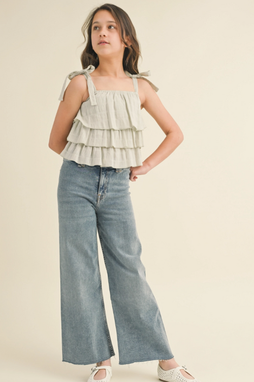 Tween Wide Leg Denim Pants