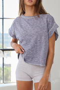 Riley Overlap Stitch Shortsleeve Top