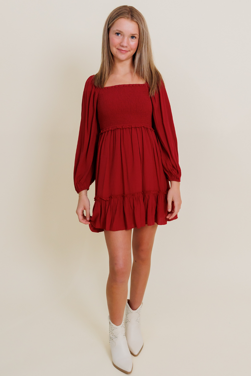 Juniors Molly Dress in Mulberry by Katie J