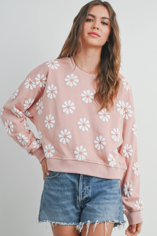 Daisy Round Neck Sweatshirt