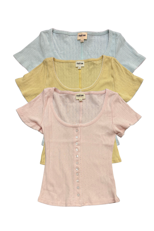 Scallop Scoop Neck Baby Tee