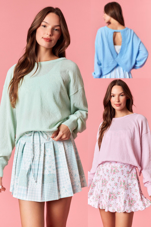 Madelyn Open Back Crop Sweater