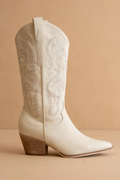 The Amaya Ivory Classic Cowgirl Boot