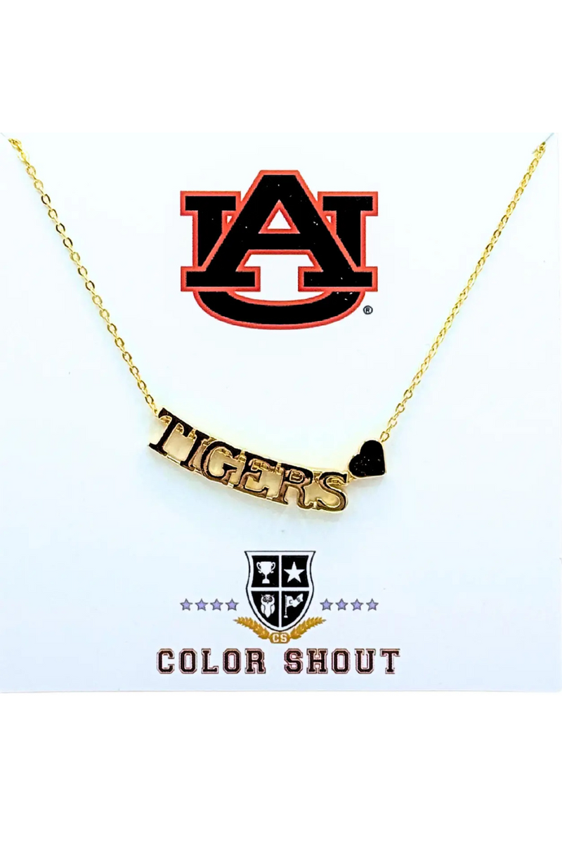 I Love College: Initial Heart Necklace