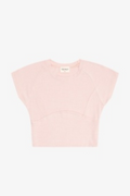 Ribbed Cap Sleeve Baseball Tee By TENLY