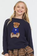 Bear Stitched Knit Sweater