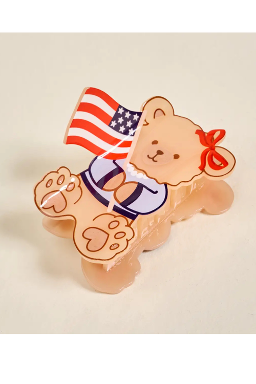 Star Spangled Bear Claw Clip