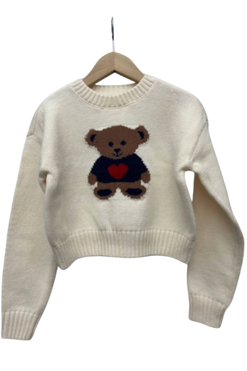 Girls Teddy Bear Sweater By Design History