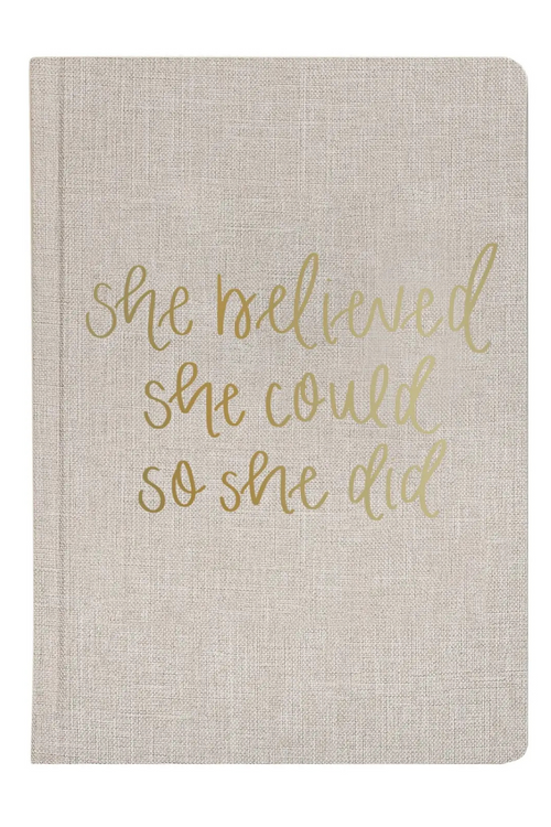 She Believed She Could Fabric Journal