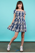 The Berkley Dress in Navy Abstract by Miss Behave