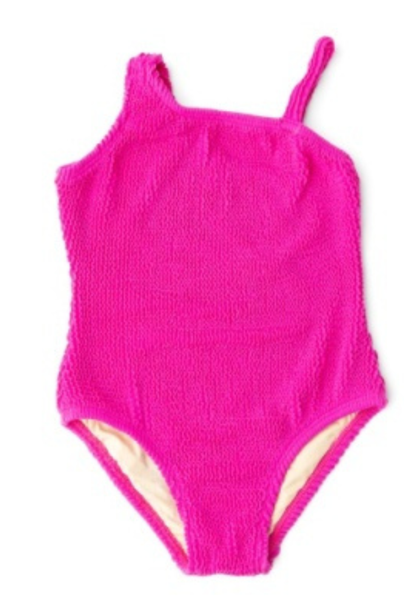 Crinkle Girls One Shoulder Swimsuit by Shade Critters