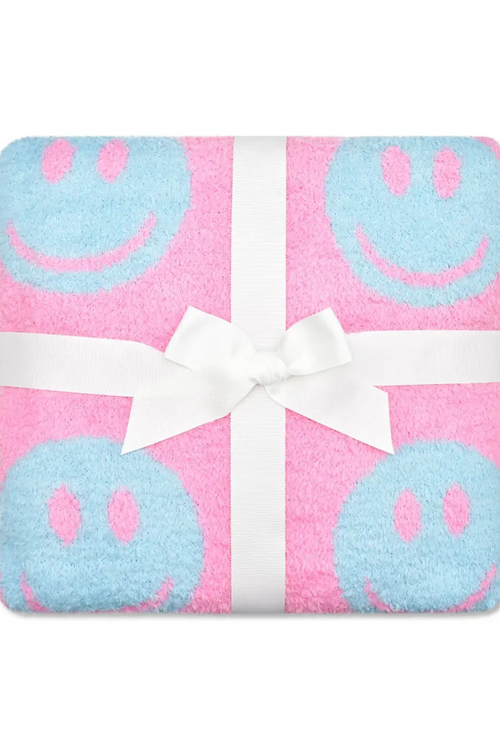 Made You Smile Cozy Knit Blanket