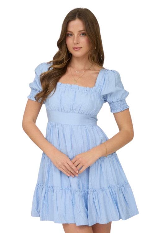 Lizzy Ruffle Tiered Mini Dress