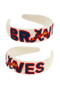 Braves Beaded Headband