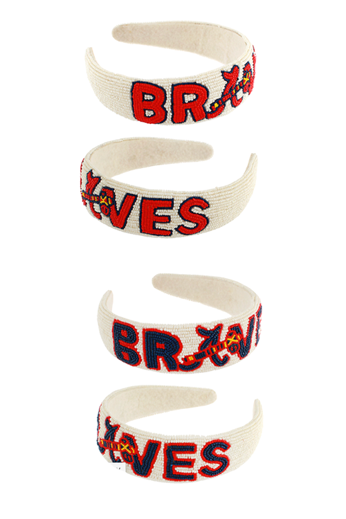 Braves Beaded Headband