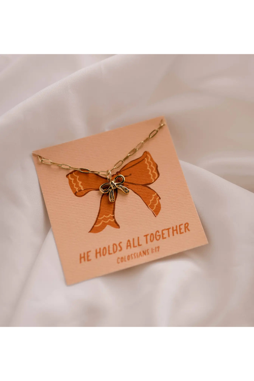 He Holds All Togther Charm Necklace