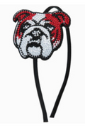 Bulldog Sequin Patch Headband