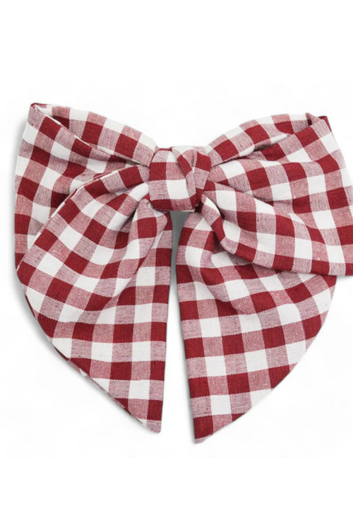 Game Day Checkered Hair Bow