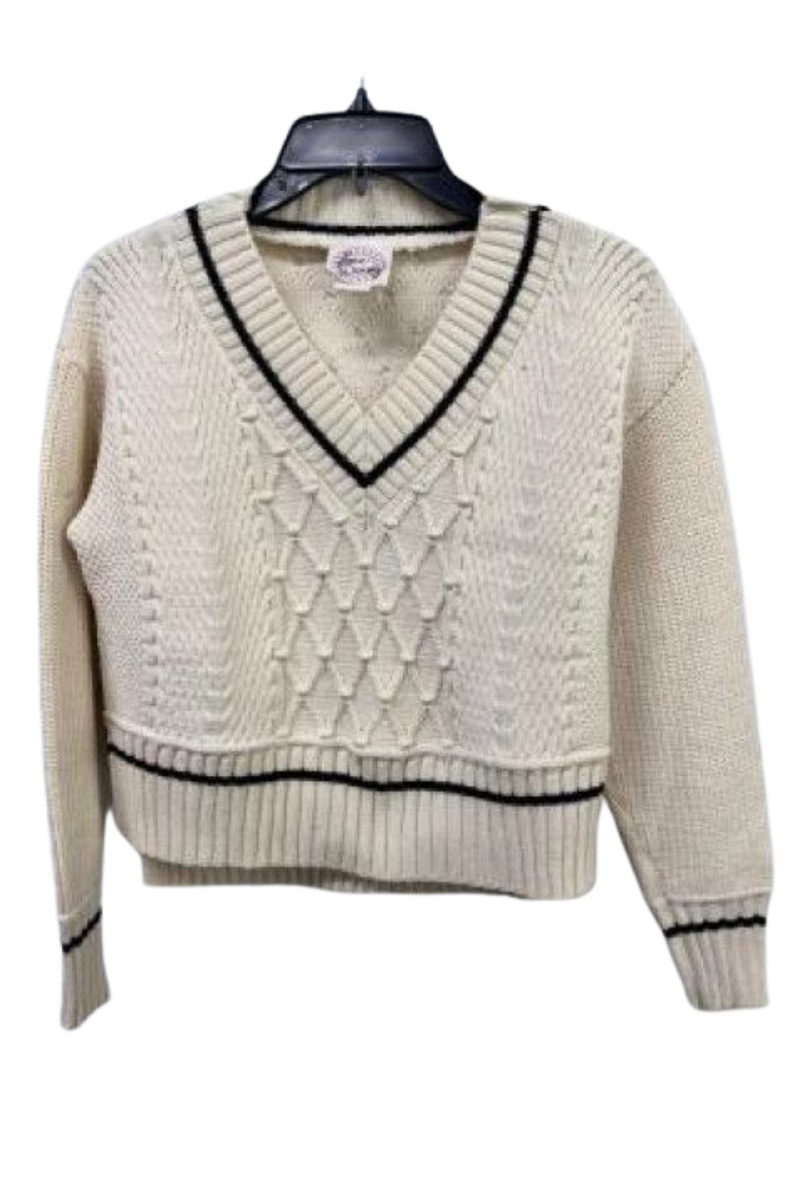 Jenna V-Neck Cable Sweater By Love Daisy