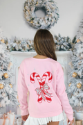 Candy Cane Club Embroidery Sweatshirt