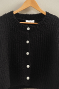 Fluffy Knit Button Up Cardigan