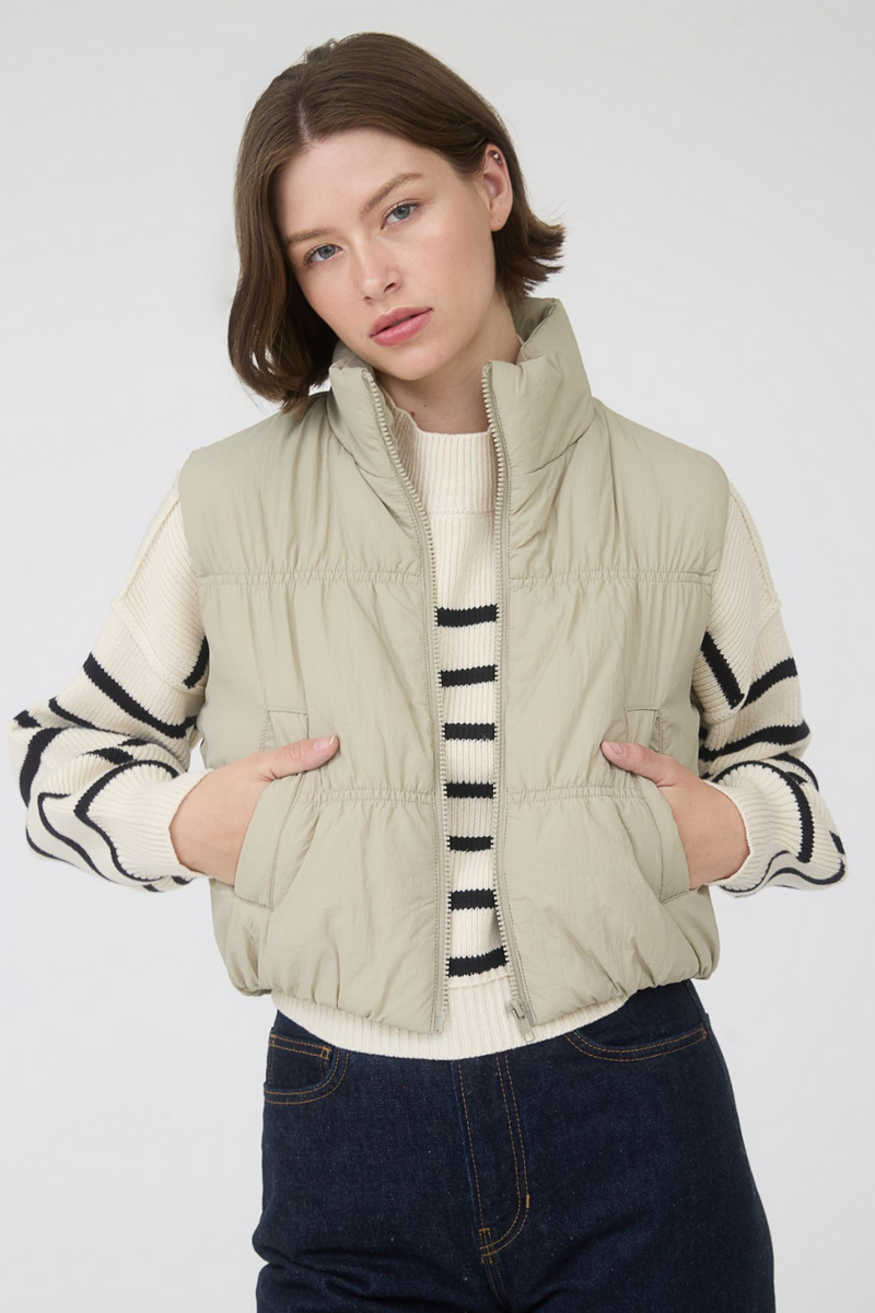 Nina Crop Puffer Vest