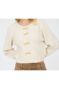 Cable Knit Bow Sweater