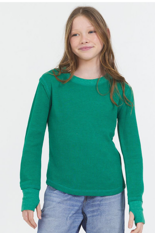 Thermal Long Sleeve Crewneck Top by Vintage Havana