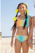 Fay Crinkle Two Piece Swimsuit in Multicolor By Limeapple