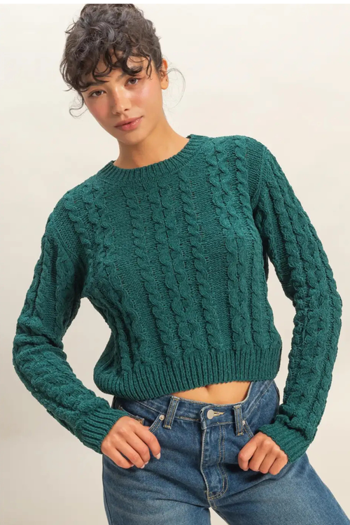 Maddie Slouchy Cable Knit Sweater