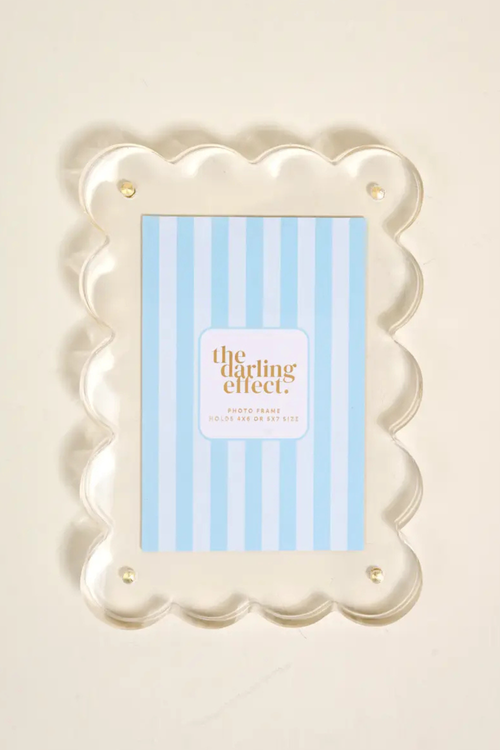 Rectangle Scalloped Acrylic Picture Frame