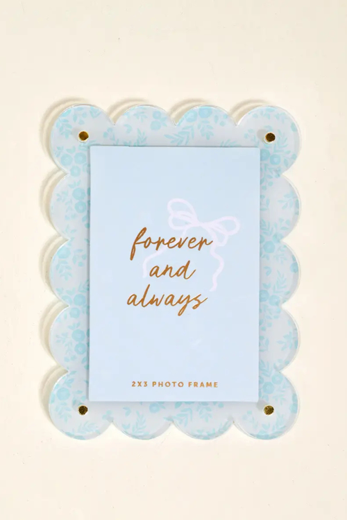 Mini Acrylic Picture Frame Magnet–Something Blue