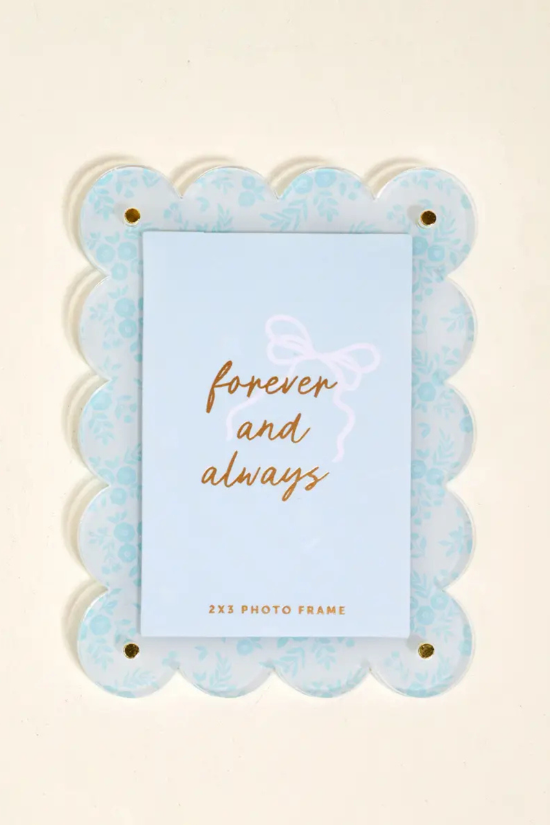 Mini Acrylic Picture Frame Magnet–Something Blue