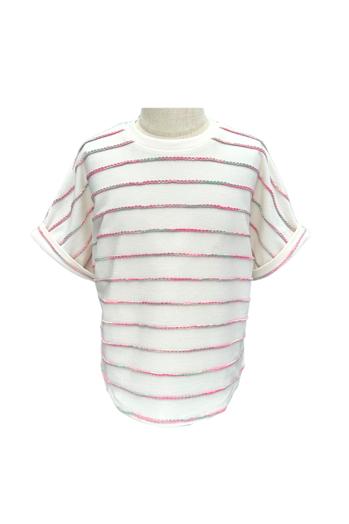 Fran Stripe Top by PLEAT
