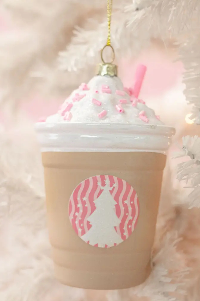 Coffee Drink Christmas Ornament - Frappe All the We Way