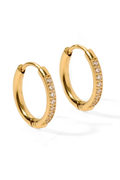 Scarlett Huggie Hoop CZ Earrings by Linny Co
