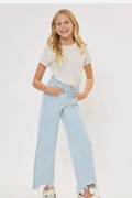 Kan Can Girls Frey Hem Wide Leg Jean